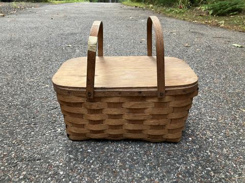 Antique Wicker Picnic Basket