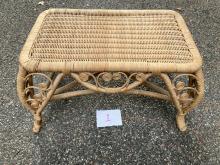 Vintage Wicker/Rattan Versatile Table - Coffee / Cocktail Table 
