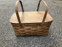Antique Wicker Picnic Basket